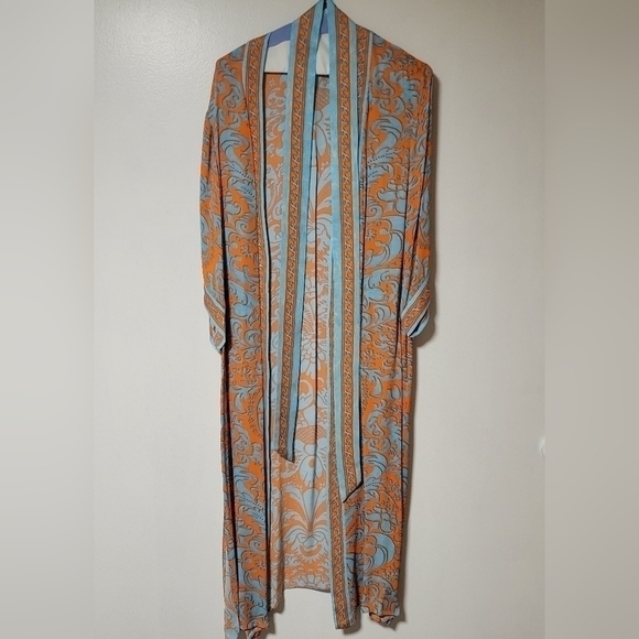 Alice +Olivia Forever Yours Sienna Domino maxi kimono size xs/s - Picture 5 of 14